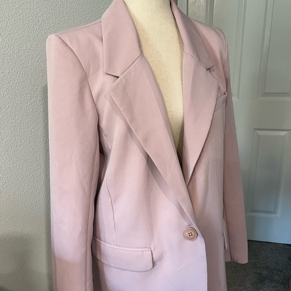 NWT Blush Pink Single Button Blazer - Picture 2 of 5